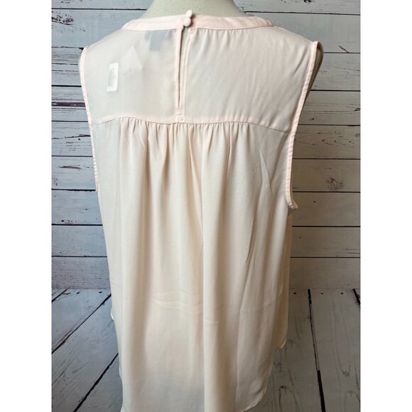 NWT Torrid Georgette Cage Front Tank Sleeveless shirt 1 1X Cut Out 15046815 Pink - Picture 4 of 9
